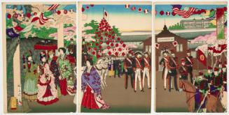 Imperial Visit to the Exposition at Ueno (Ueno hakurankai goyûran no zu)