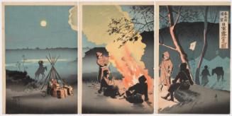 Distant View of Fengtianfu: The Bivouac of Japanese Troops (Hôtenfu enbô: Nichigun roei no zu)