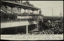 President Roosevelt Speaking from Railroad Station, Bridgeport, Conn.
