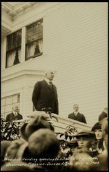 6. President Harding speaking to citizens of Juneau, Governors Mansion - Juneau Alaska. July 10th 1923