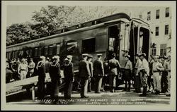 ROOSEVELT FUNERAL TRAIN PREPARES TO LEAVE WARM SPRINGS. APRIL 13,1945