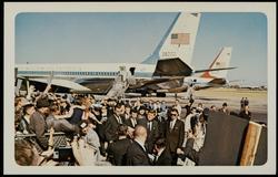 No. 4, President John F. Kennedy and Party in foreground at Dallas’ Love Field.