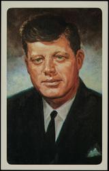 Cover card. Reproduction of a painting of J.F.K.