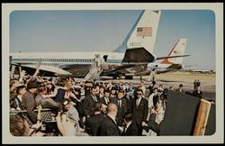 No. 4, President John F. Kennedy and Party in foreground at Dallas’ Love Field.