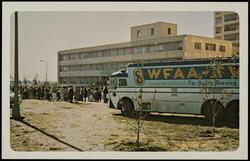 No. 8, After Assassination, TV Unit arrives at Parkland Hospital in Dallas.