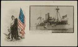 U.S. BATTLESHIP "MAINE." DESTROYED IN HAVANA, CUBA, FEBRUARY 15TH 1898 BY EXPLOSION.