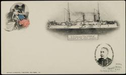 U.S. CRUISER "OLYMPIA" FLAGSHIP OF THE ASIATIC SQUADRON - ADMIRAL GEORGE DEWEY U.S.N. THE HERO OF MANILA