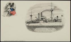 U.S. BATTLESHIP "MAINE" DESTROYED BY EXPLOSION FEBRUARY 15TH 1898 IN HAVANA HARBOR, CUBA.