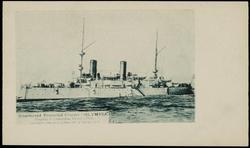 Unarmored Protected Cruiser "OLYMPIA." Flagship of Commodore Dewey's Fleet.