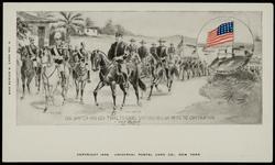 GEN. SHAFTER AND GEN. TORAL ENTERING SANTIAGO DE CUBA AFTER THE CAPITULATION JULY 17, 1898.