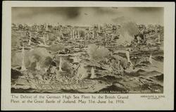 The Defeat of the German High Sea Fleet by the British Grand Fleet at the Great Battle of Jutland. May 31st - June 1st. 1916.