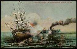 VIRGINIA SINKING THE CUMBERLAND, MARCH 8th 1862.
