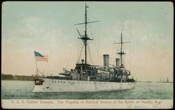 U.S.S. Cruiser Olympia. The Flagship of Admiral Dewey at the Battle of Manilla Bay.
