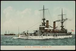 U.S.S. "Kearsarge" going to sea.
