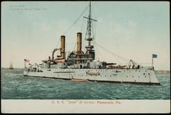 U.S.S. "Iowa" at anchor. Pensacola, Fla.

