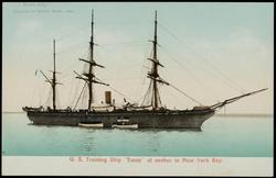 U.S. Training Ship "Essex" at anchor in New York Bay.
