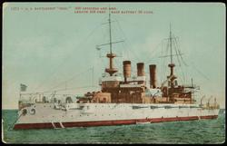 1273 - U.S. BATTLESHIP "OHIO."  
800 OFFICERS AND MEN. LENGTH 388 FEET. MAIN BATTERY 20 GUNS.
