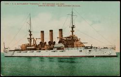 1276 - U.S. BATTLESHIP "VIRGINIA."  
812 OFFICERS AND MEN. LENGTH 435 FEET. MAIN BATTERY 24 GUNS.
