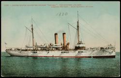 1330 - UNITED STATES PROTECTED CRUISER "TACOMA." 
310 OFFICERS AND MEN. LENGTH 292 FEET. MAIN BATTERY 10 GUNS.

