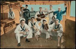 1324 - MUSICIANS ON BOARD UNITED STATES WARSHIP.
