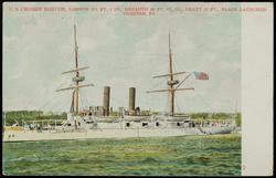 U.S. CRUISER BOSTON, LENGTH 271 FT. 3 IN., BREADTH 42 FT. 1 3/4 IN., DRAFT 17 FT., PLACE LAUNCHED CHESTER, PA.