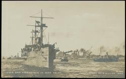 U.S.S. SAN FRANCISCO IN WAR PAINT.