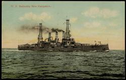U.S. Battleship New Hampshire.