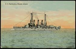 U.S. Battleship Rhode Island.