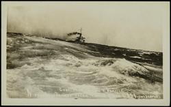A rough weather scene taken from U.S.S. Louisiana.