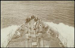 AT HALF SPEED TRIAL TRIP OF U.S. BATTLESHIP GEORGIA .15000 TONS; 435 FEET. BUILT BY BATH IRON WORKS BATH MAINE.