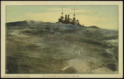 THE "WISCONSIN" IN A TYPHOON, CHINA SEA