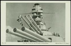 THE BIG GUNS OF THE FLAGSHIP Pennsylvania