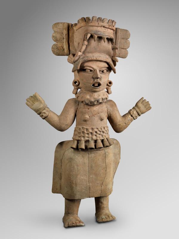 Standing female performer
