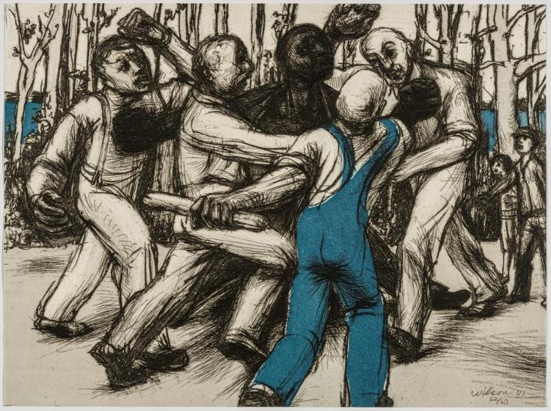 The Richard Wright Suite, Plate 5: Mann Attacked