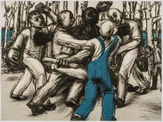 The Richard Wright Suite, Plate 5: Mann Attacked