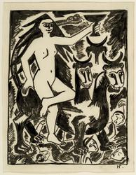 Study for the Maiden on the Beast, Mystical Images of War