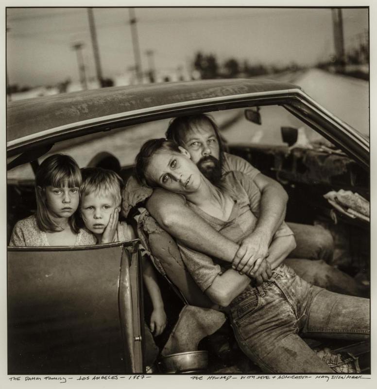 The Damm Family in Their Car, Los Angeles, California