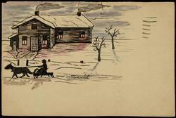 Winter Scene with Sleigh