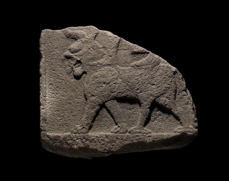 Fragment of stele with relief