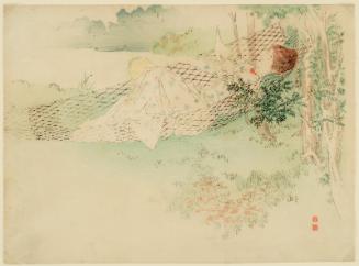 Mount Karôto (Karôtoyama), frontispiece illustration from the literary magazine Bungei kurabu, vol. 6, no. 9