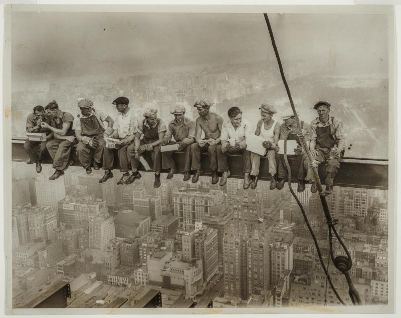 Lunchtime Atop the World's Largest Building, Rockefeller Center, NYC