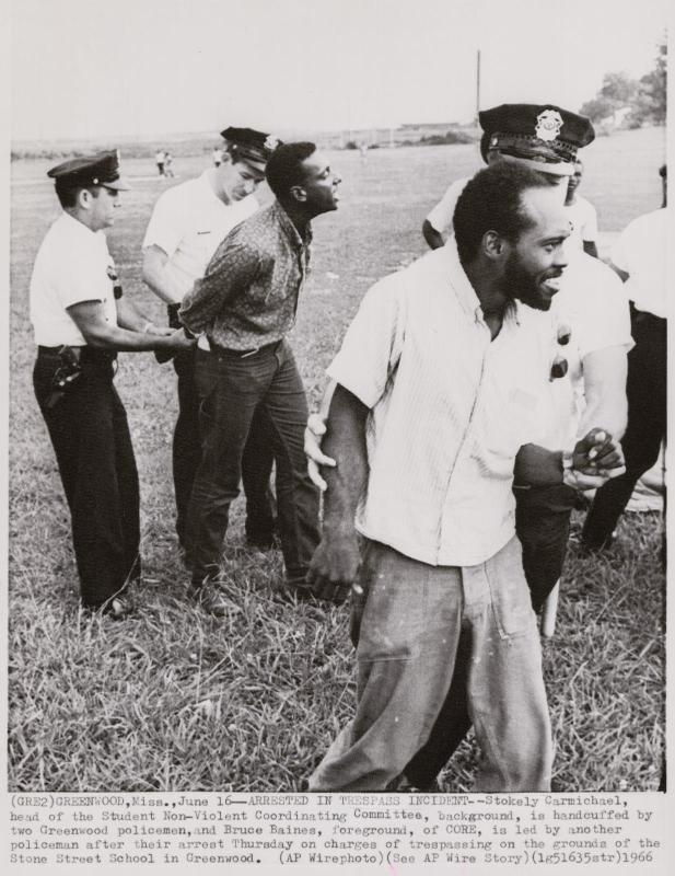 Arrested in Trespass Incident, Stokely Carmichael and Bruce Baines, March Against Fear, Greenwood, Mississippi