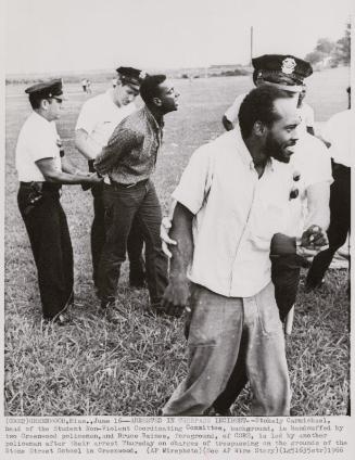 Arrested in Trespass Incident, Stokely Carmichael and Bruce Baines, March Against Fear, Greenwood, Mississippi