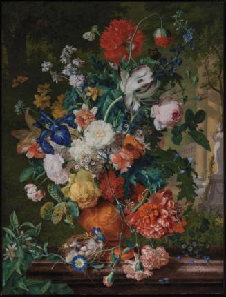 Flowers in a Terracotta Vase