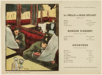 "La Belle au bois rêvant," comédie en vers de Fernand Mazade; "Mariage d'argent," étude de paysans en un acte d'Eugène Bourgeois; "Ahasvère," drame en un acte de H. Heyermans, 12 juin 1893