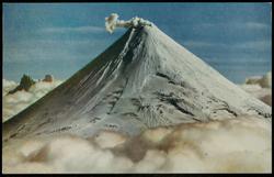 ALASKAN VOLCANO Snow-capped active volcano in Alaska
