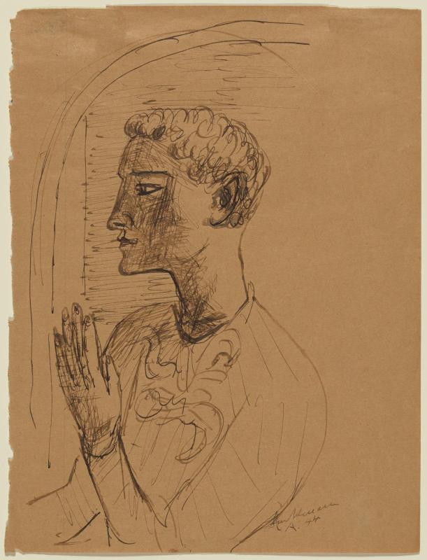 Study for Karneval (Carnival), triptych in the University of Iowa Museum of Art