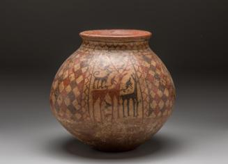 Storage jar with reindeer