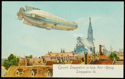 Count Zeppelin in his Air-Ship Zeppelin !!!.