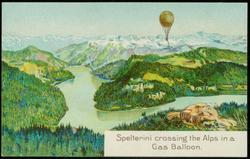 Spelterini crossing the Alps in a Gas Balloon.